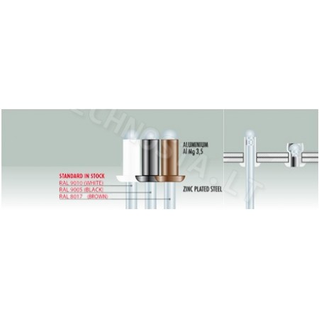 Kniedės dažytos d=3,2mm-4,8mm | Tvirtinimo detalės Kniedės dažytos d=3,2mm-4,8mm | Technosta - tvirtinimo detalės